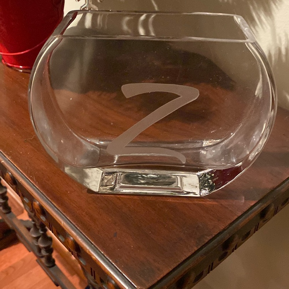 Glass “Z” Vase.